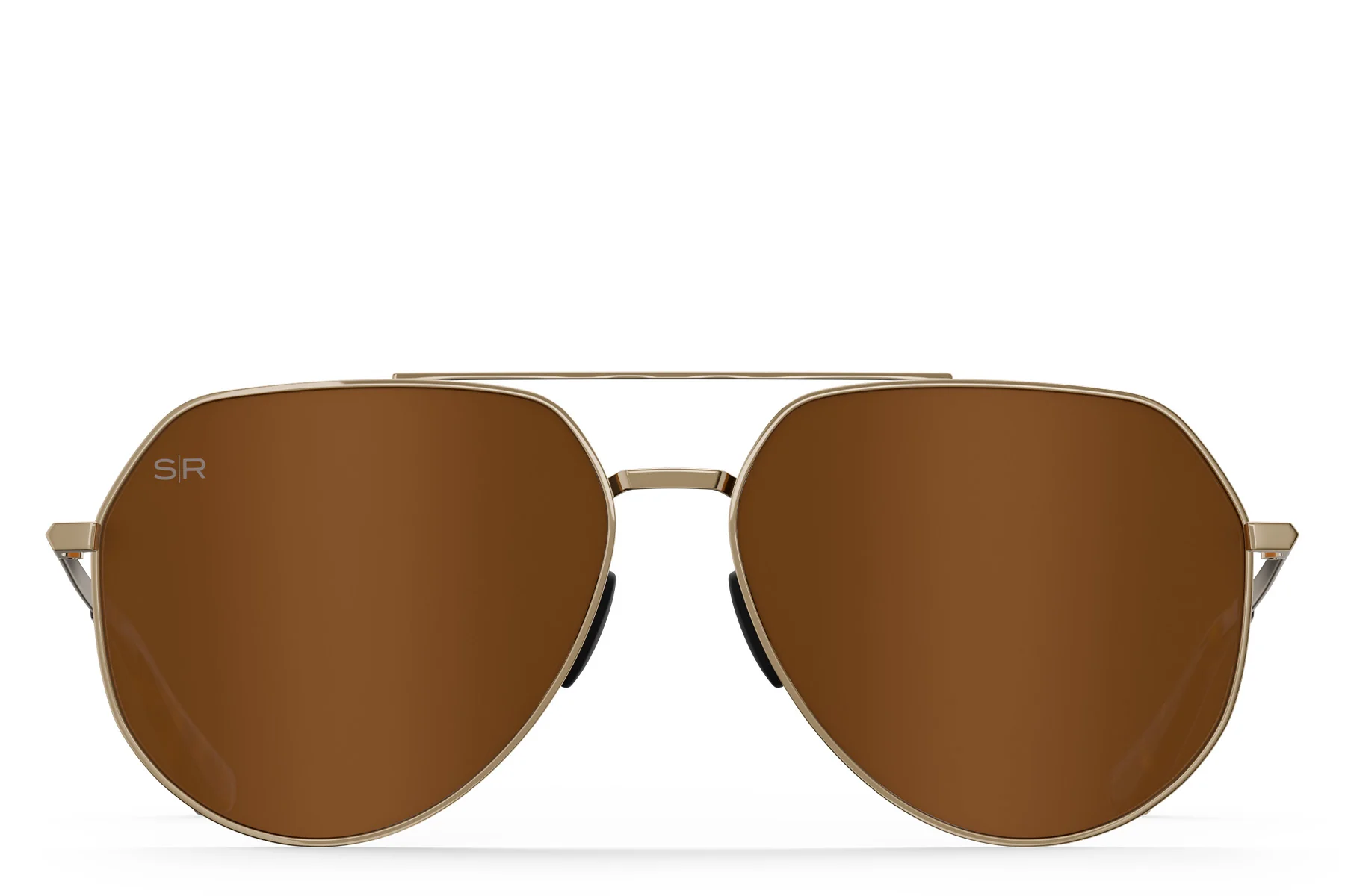 Tangle Free Aviator Hex - Amber Gold Polarized