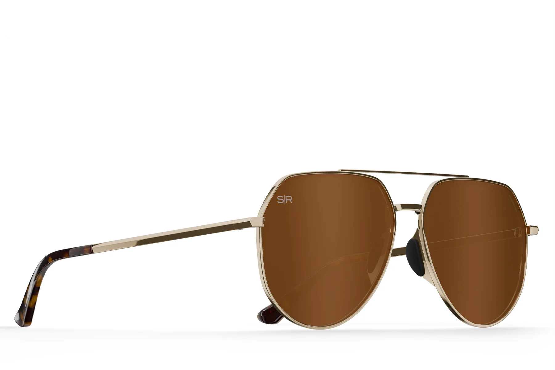 Tangle Free Aviator Hex - Amber Gold Polarized